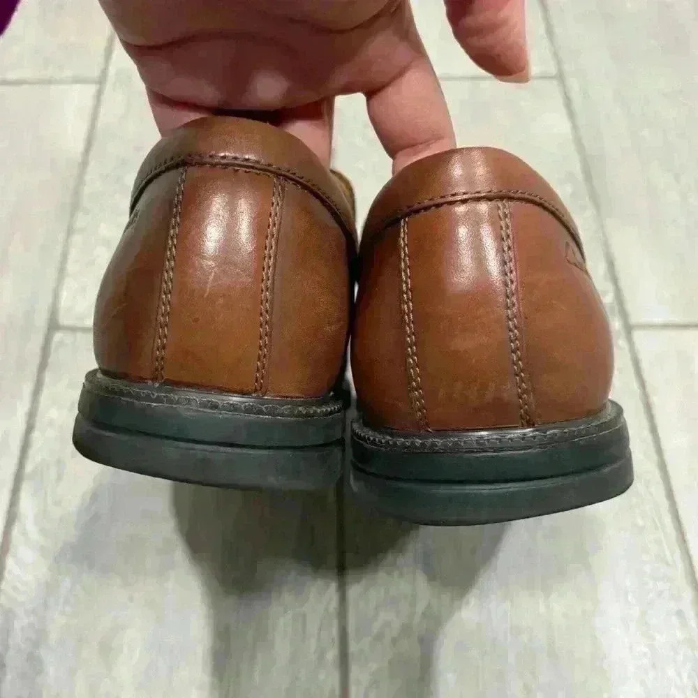 Clarks Men's Shoes size 10.5 Leather Loafers Soft Cushion - Picture 4 of 6